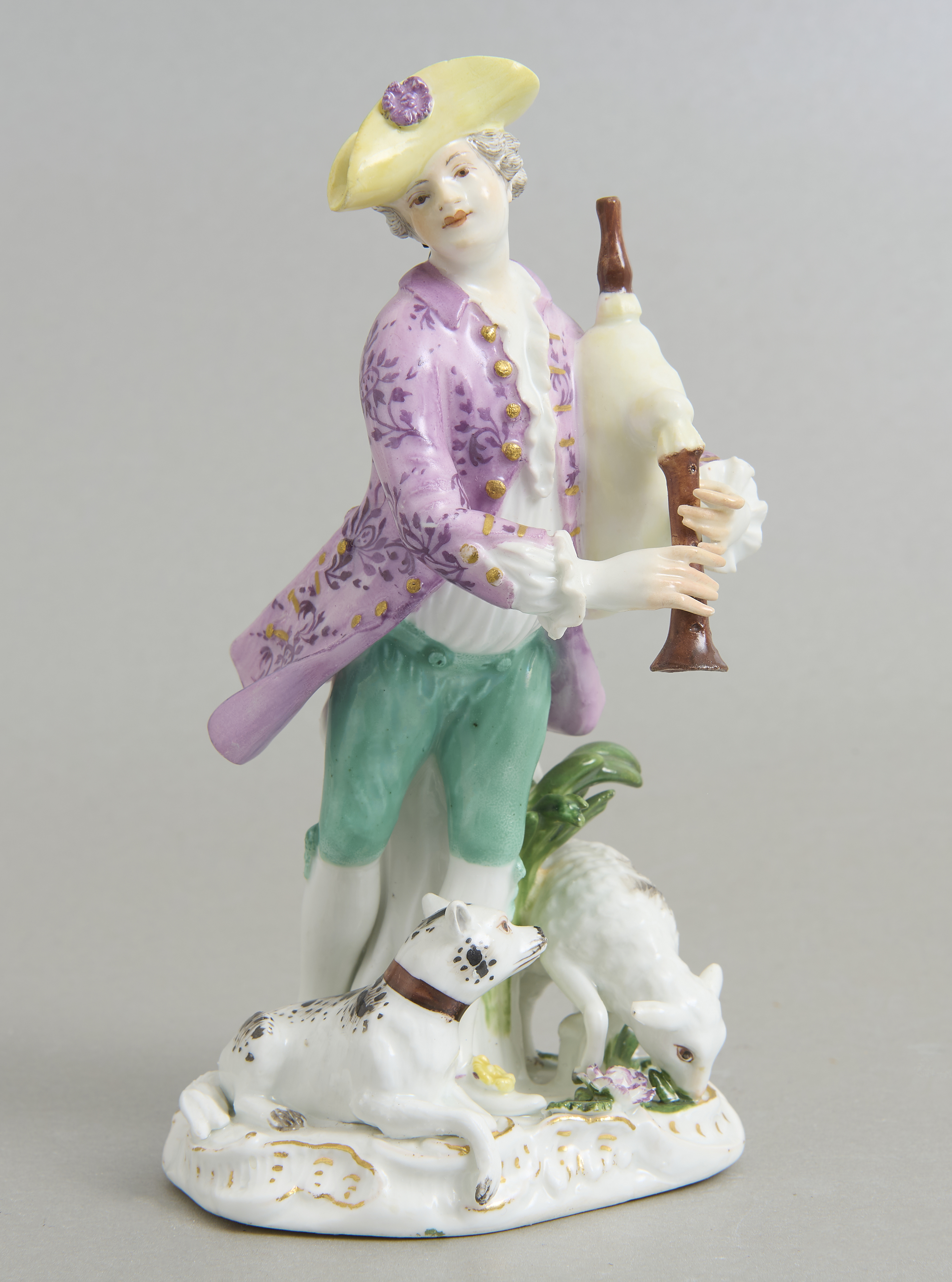 Schäfer mit Dudelsack, Meissen 18. Jhdt. Schäfer mit Dudelsack, Meissen 18. Jhdt.