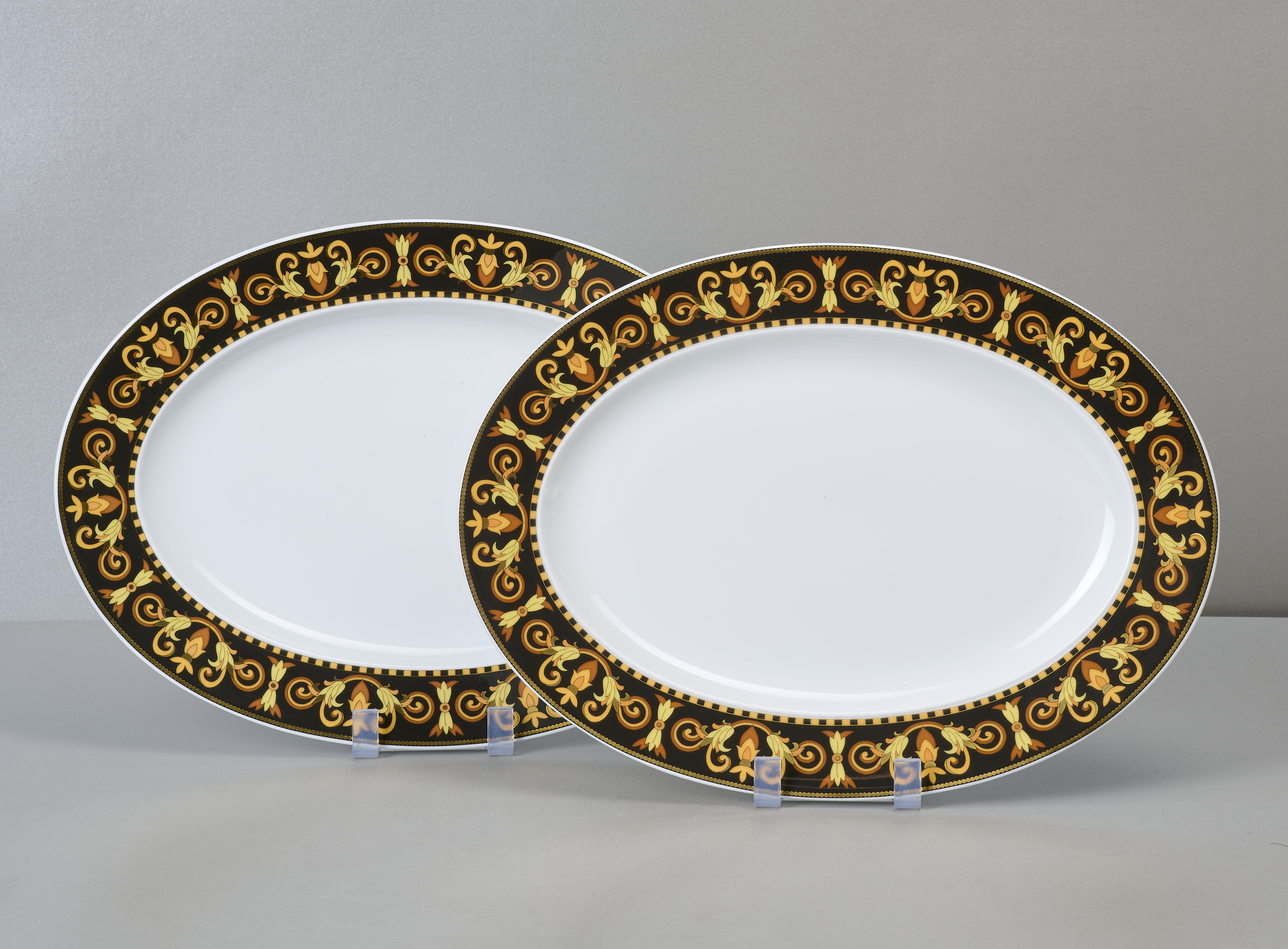Rosenthal Versace, Barocco, 2 Vorlegeplatten Rosenthal Versace, Barocco, 2 Vorlegeplatten