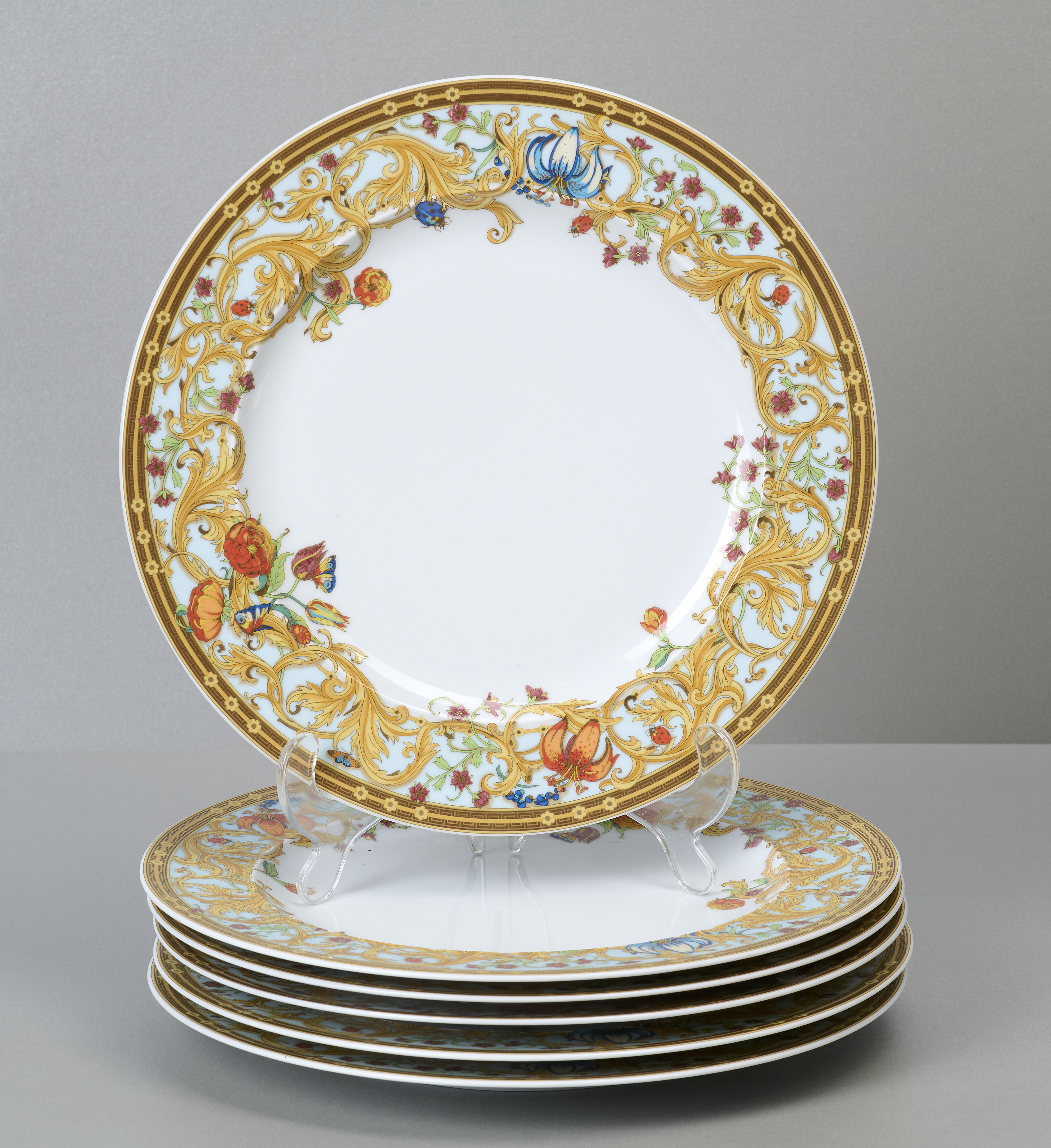 Rosenthal Versace, Le Jardin de Versace, 6 Speiseteller Rosenthal Versace, Le Jardin de Versace, 6 Speiseteller