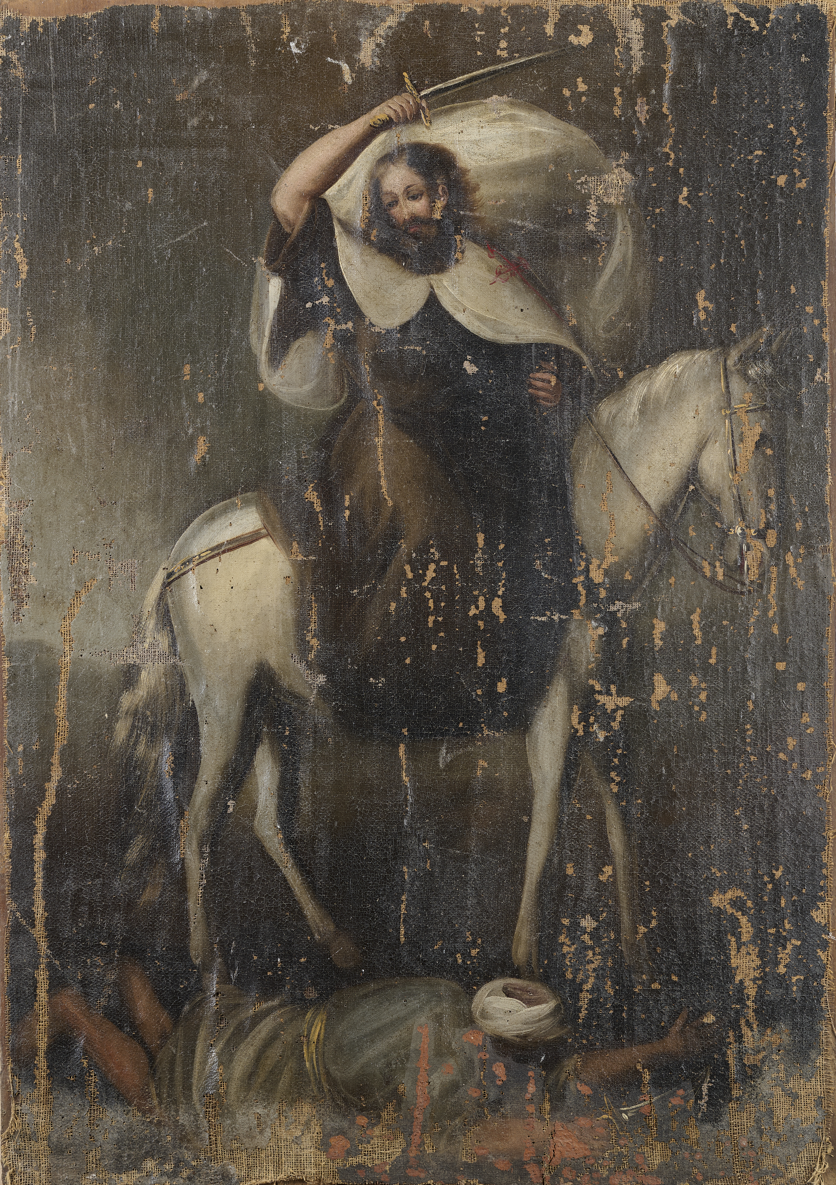 Gründer des Templerordens Hugo von Payns zu Pferd, 17./18. Jhdt. Gründer des Templerordens Hugo von Payns zu Pferd, 17./18. Jhdt.