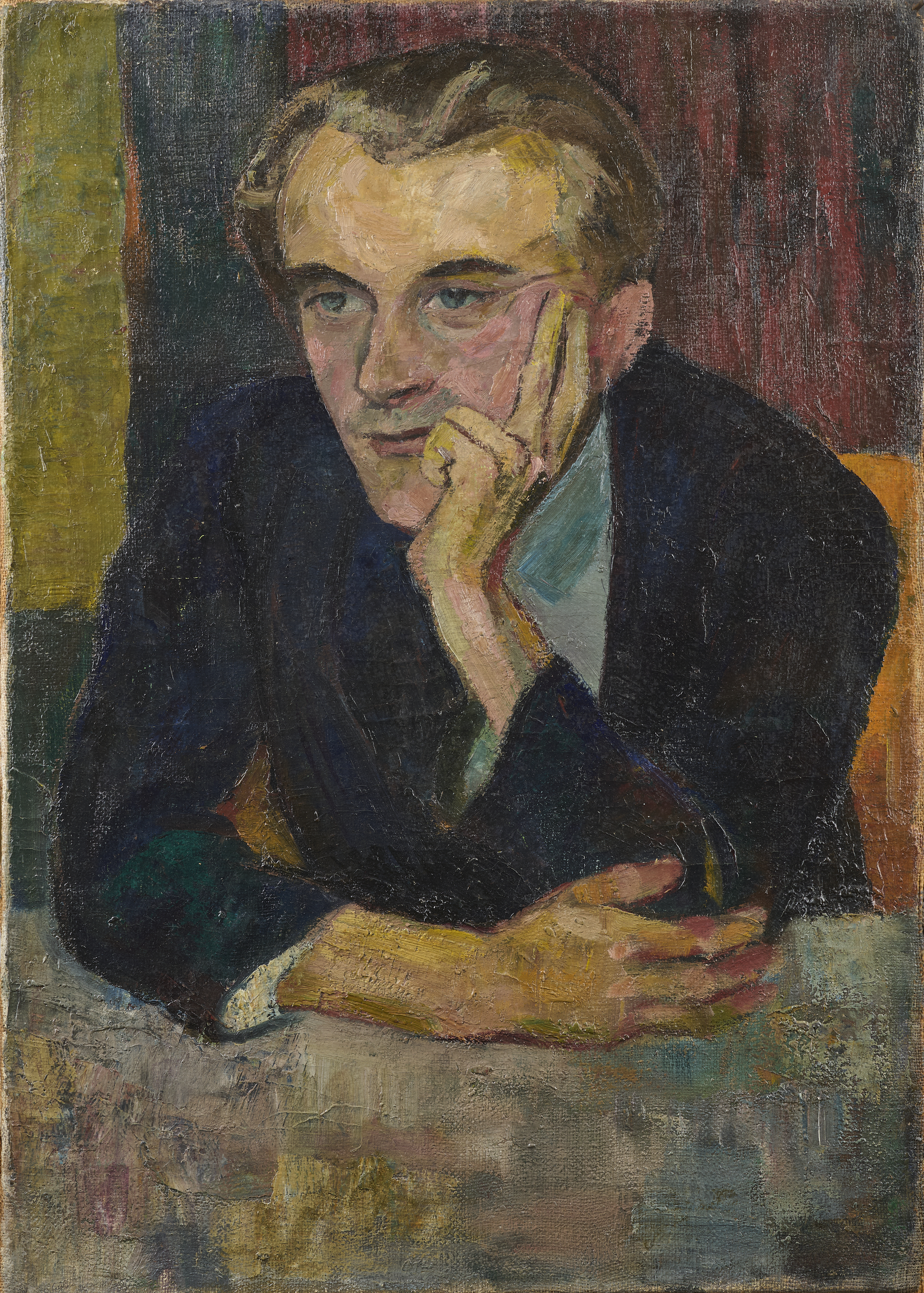 Expressionist wohl um 1910, Männerportrait Expressionist wohl um 1910, Männerportrait