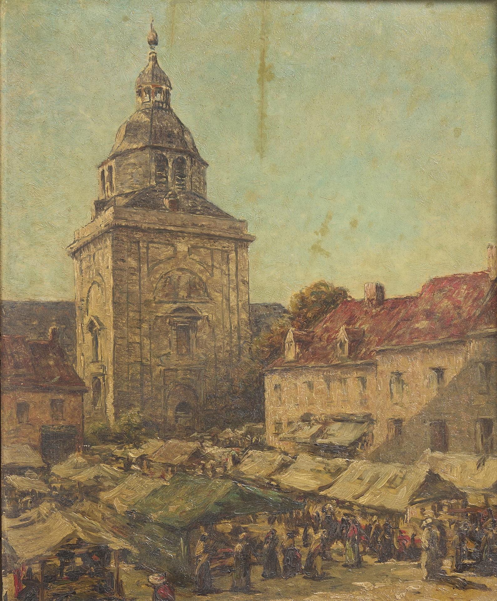 Marktszene 19. Jhdt., unbekannter Maler Marktszene 19. Jhdt., unbekannter Maler