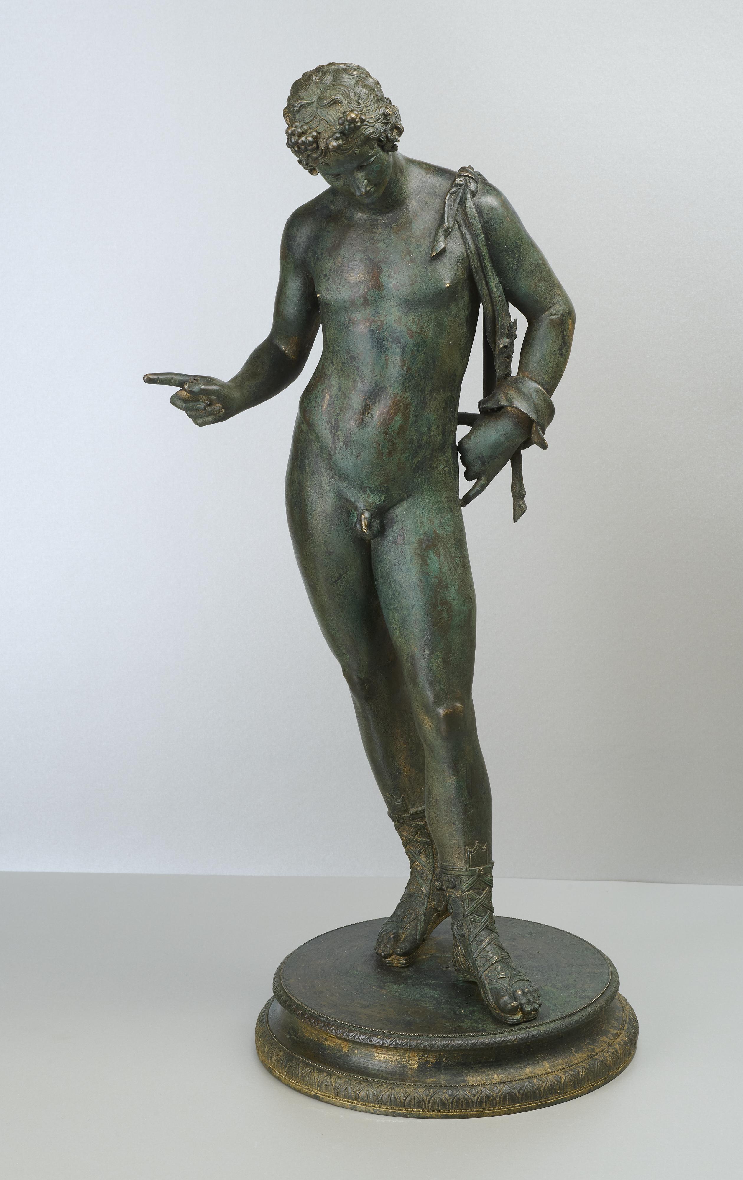 Bronzeskulptur Narziss, 19. Jhdt, Italien Bronzeskulptur Narziss, 19. Jhdt, Italien