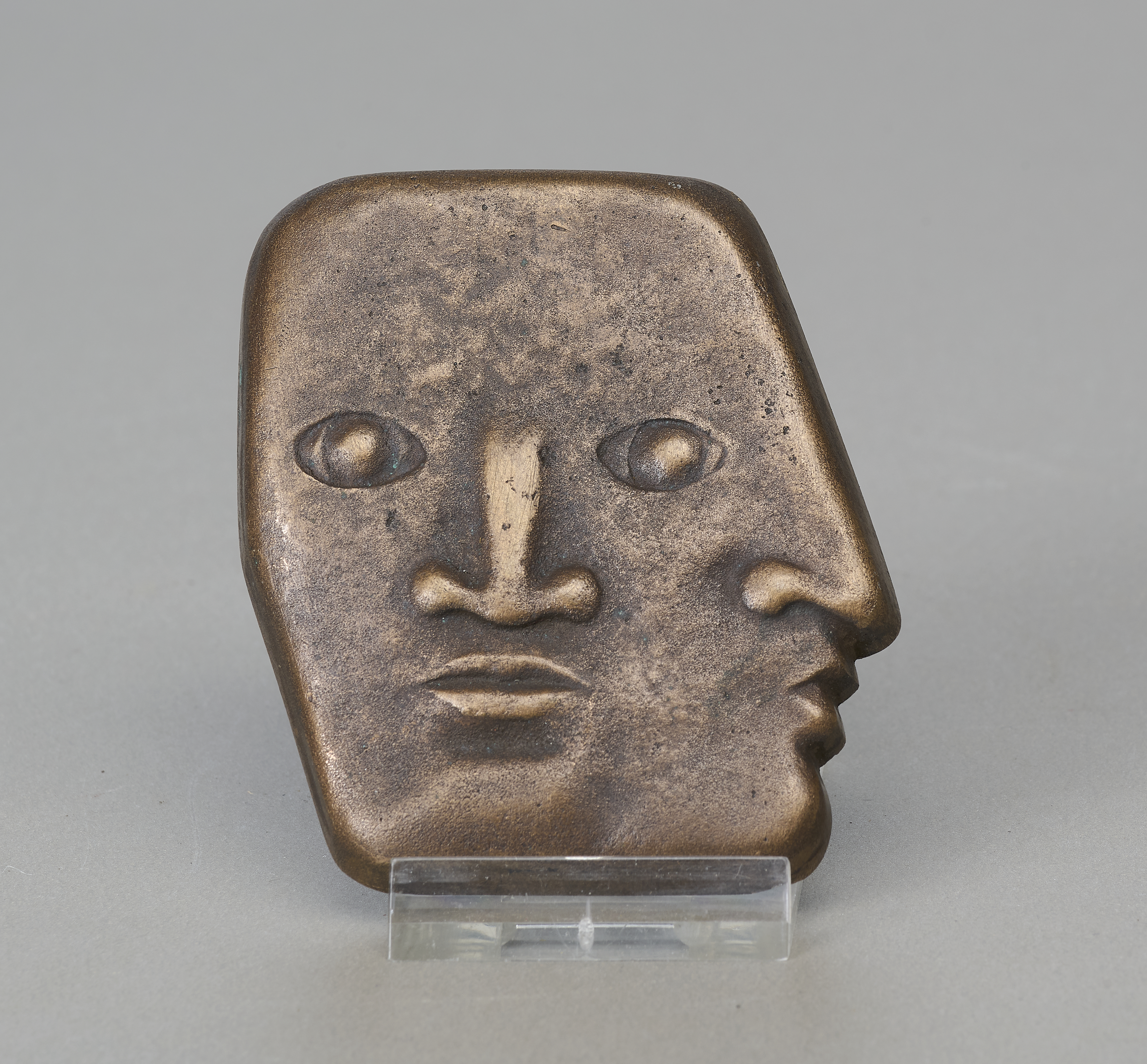 Portraitplakette, Bronze, unbekannter Künstler Portraitplakette, Bronze, unbekannter Künstler