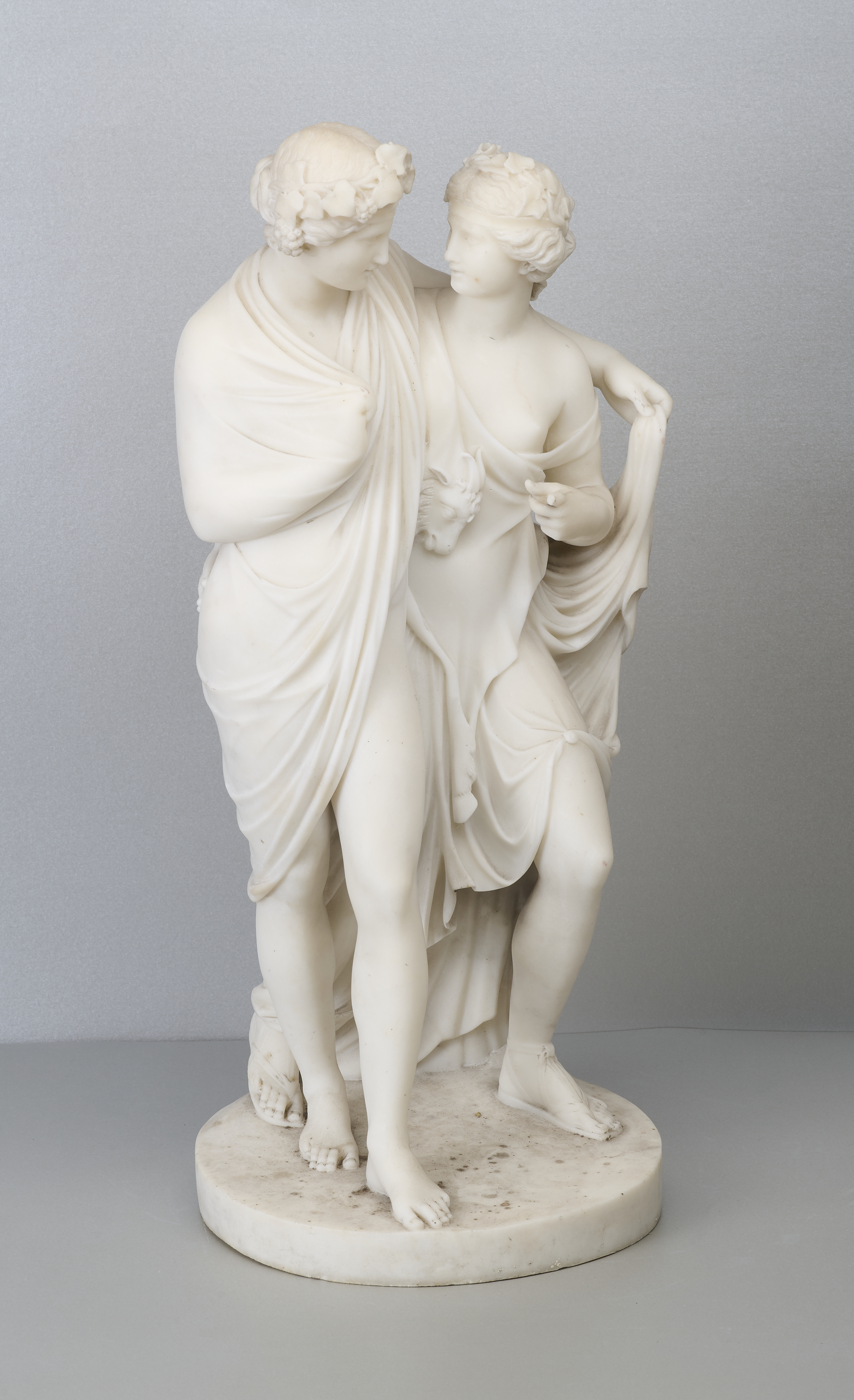 Marmorskulptur eines Paares, 19. Jhdt. Marmorskulptur eines Paares, 19. Jhdt.