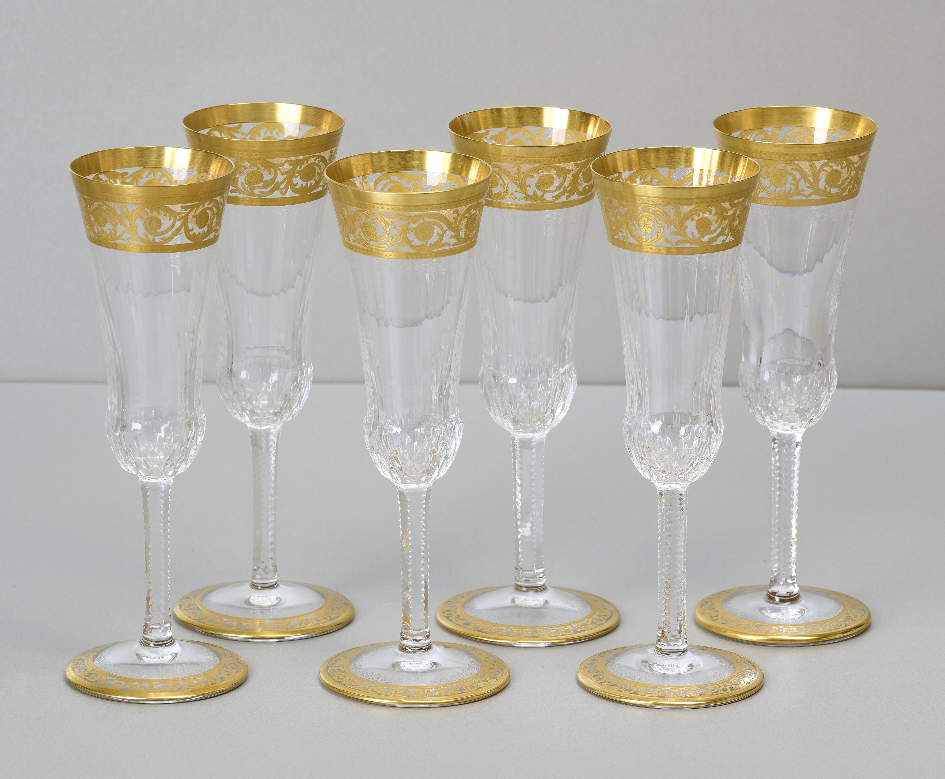 Saint Louis Thistle Gold, 6 Champagnerflöten Saint Louis Thistle Gold, 6 Champagnerflöten
