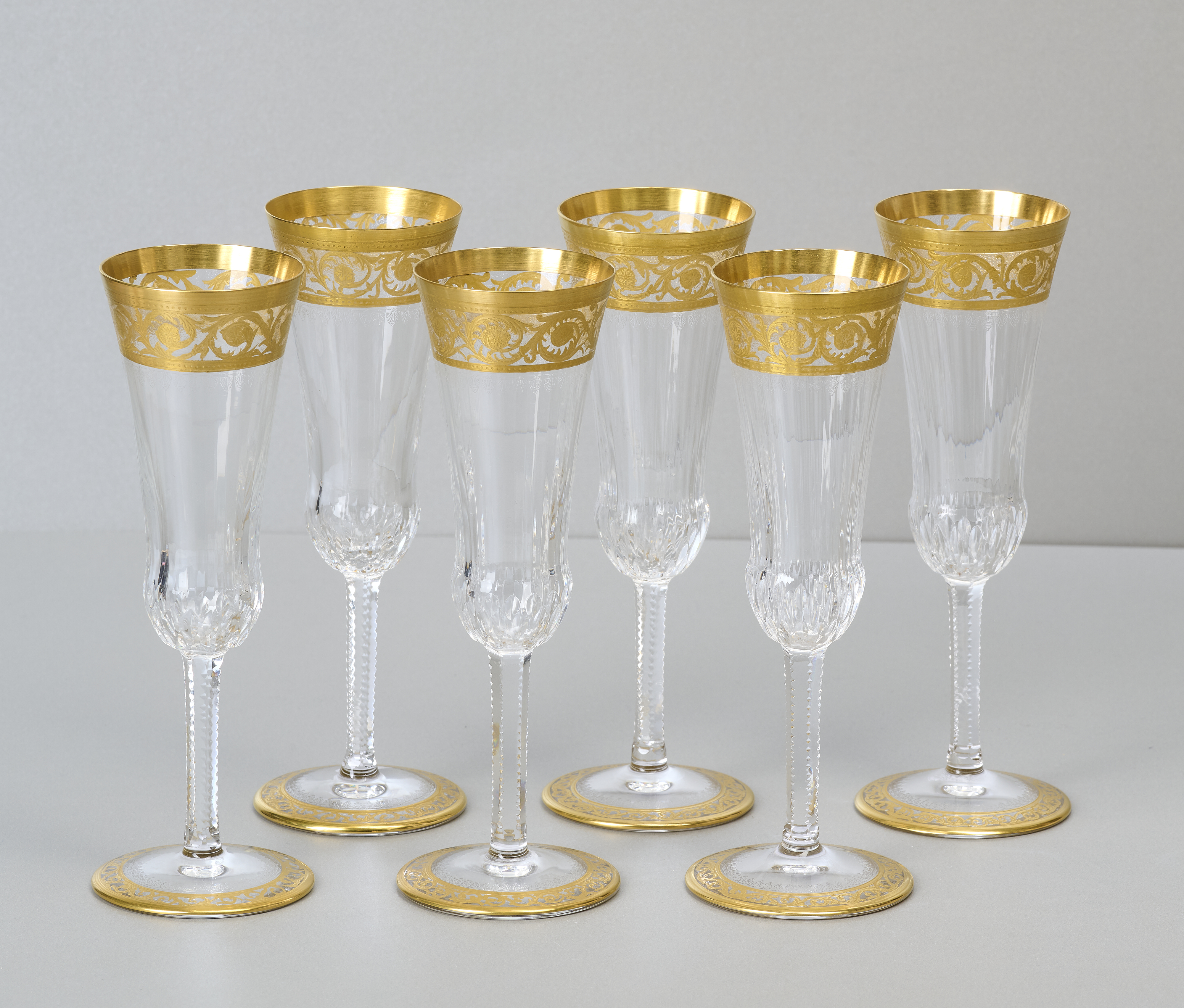 Saint Louis Thistle Gold, 6 Champagnerflöten Saint Louis Thistle Gold, 6 Champagnerflöten