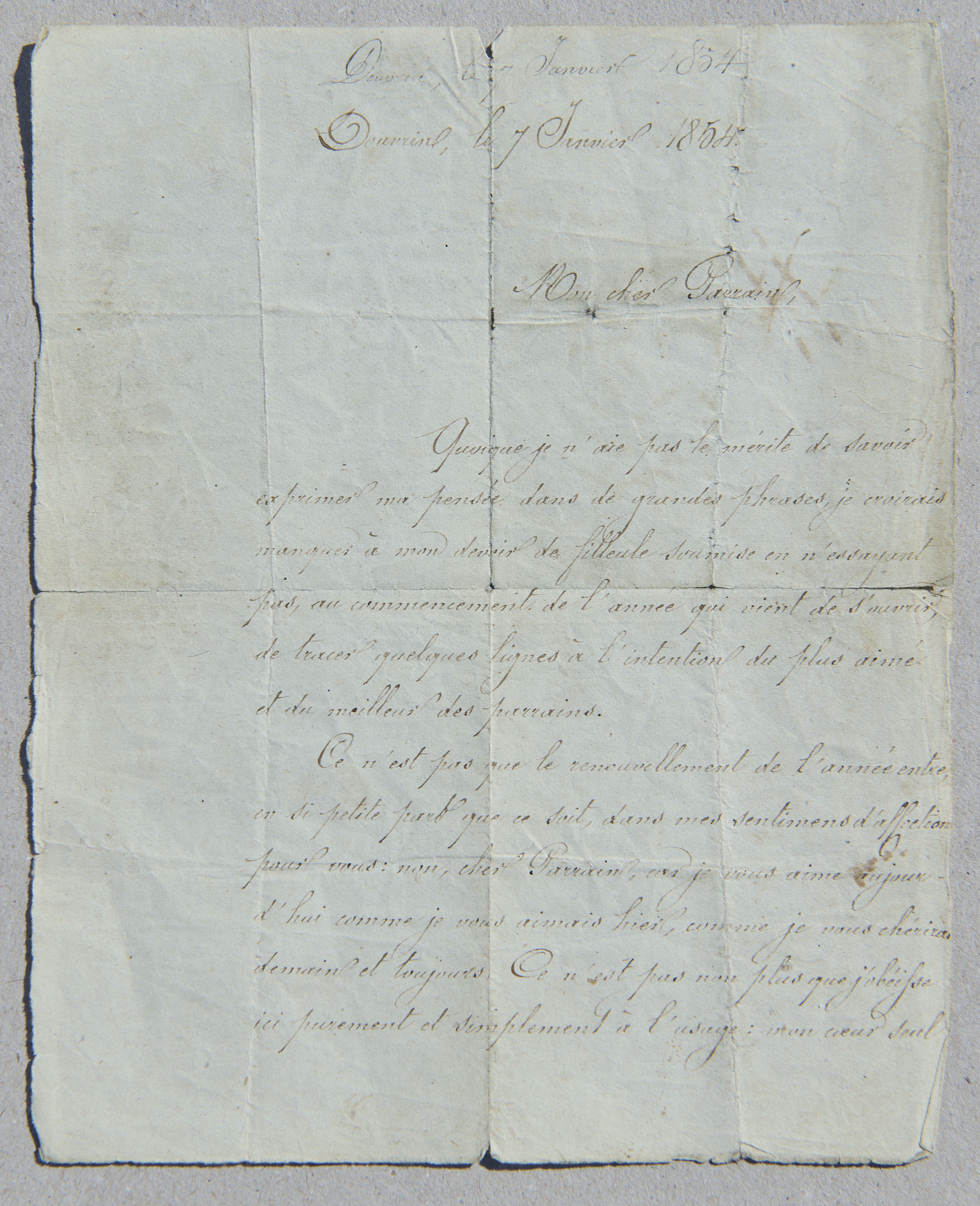 Brief von Kaiserin Eugénie (Ehefrau Napoleon III) - 7.1.1854 Brief von Kaiserin Eugénie (Ehefrau Napoleon III) - 7.1.1854