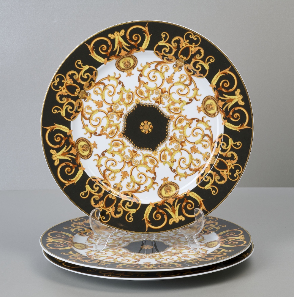 Rosenthal Versace, Barocco, 3 große Teller Rosenthal Versace, Barocco, 3 große Teller