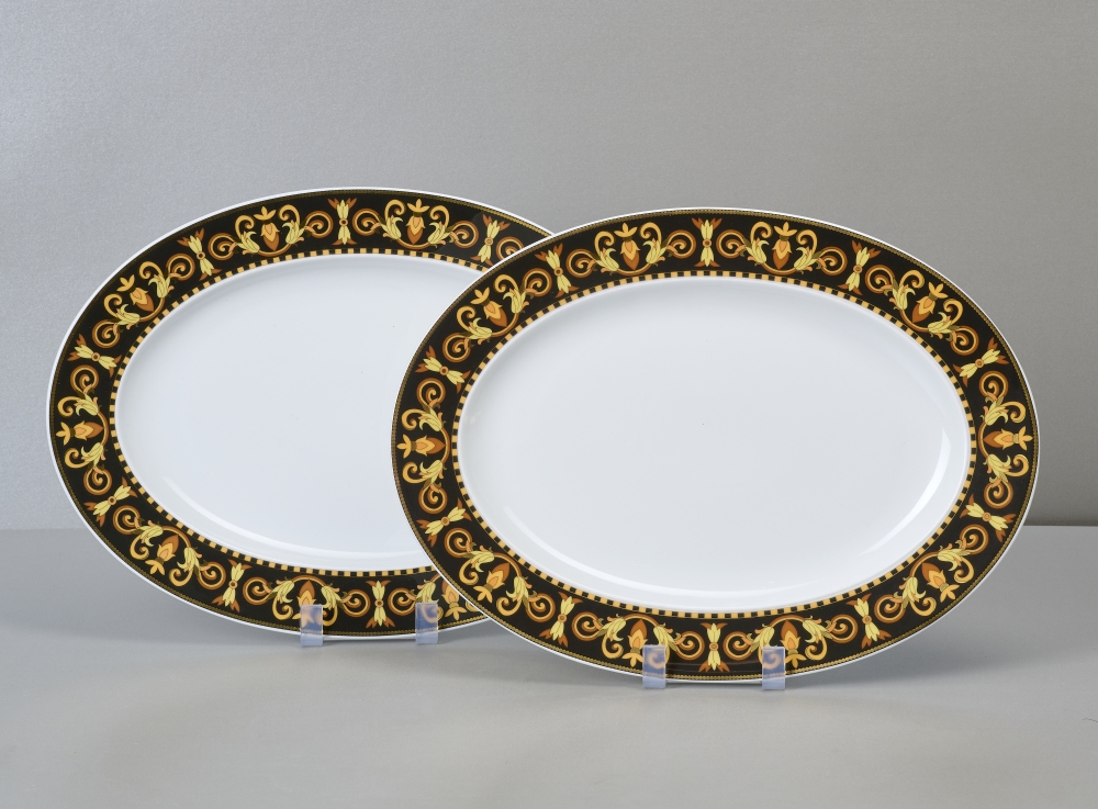 Rosenthal Versace, Barocco, 2 Vorlegeplatten Rosenthal Versace, Barocco, 2 Vorlegeplatten