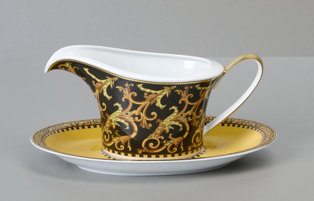 Rosenthal Versace, Barocco, Soßenkännchen auf Teller Rosenthal Versace, Barocco, Soßenkännchen auf Teller