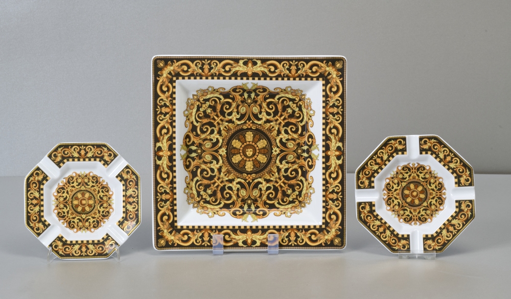 Rosenthal Versace, Barocco, 3 Aschenbecher Rosenthal Versace, Barocco, 3 Aschenbecher