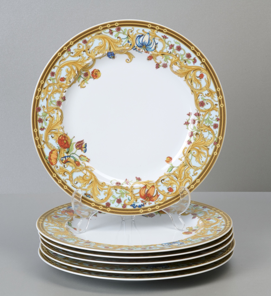 Rosenthal Versace, Le Jardin de Versace, 6 Speiseteller Rosenthal Versace, Le Jardin de Versace, 6 Speiseteller