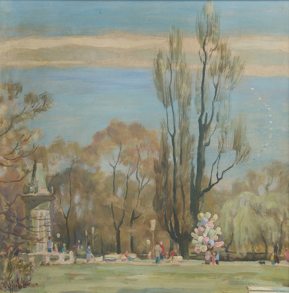 Parkspaziergang, Studium Akad. d. bild. Künste Wien