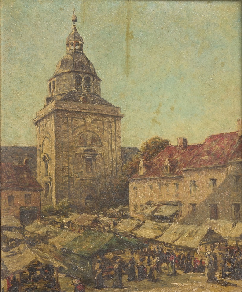 Marktszene 19. Jhdt., unbekannter Maler