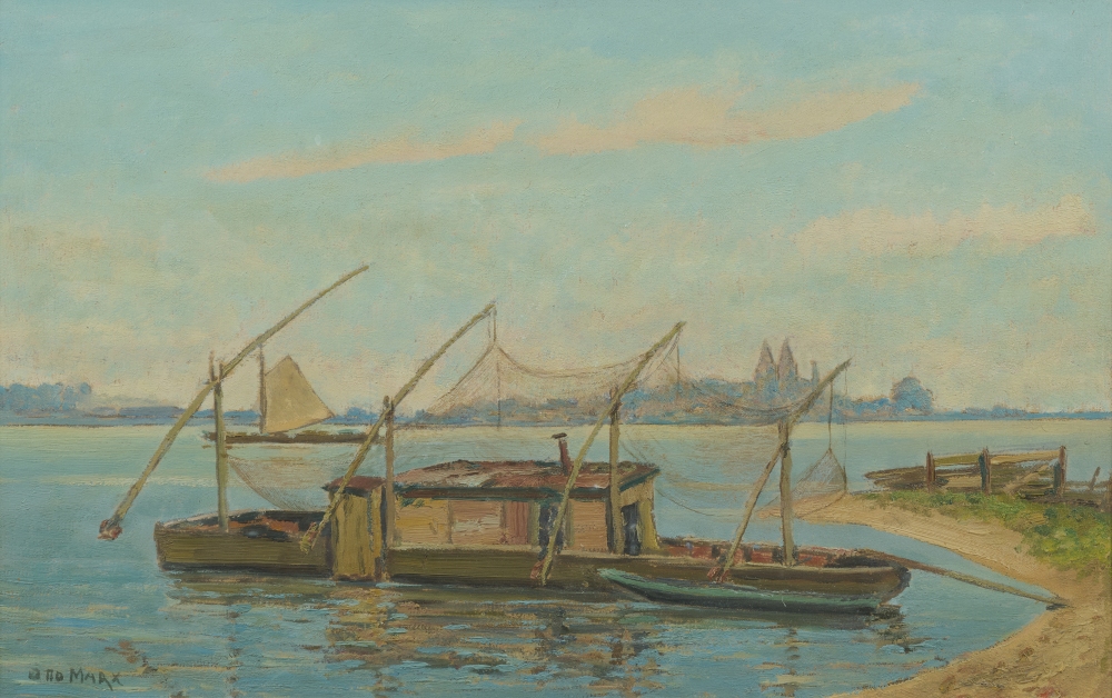 Fischerboote vor Köln