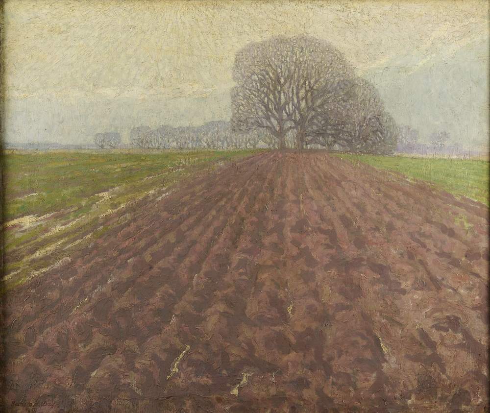 Frühlingsabend nach dem Regen, signiert und datiert 1929