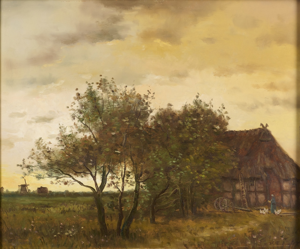 Landschaft mit Windmühle