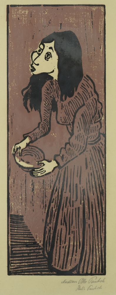 Frau mit Teller
