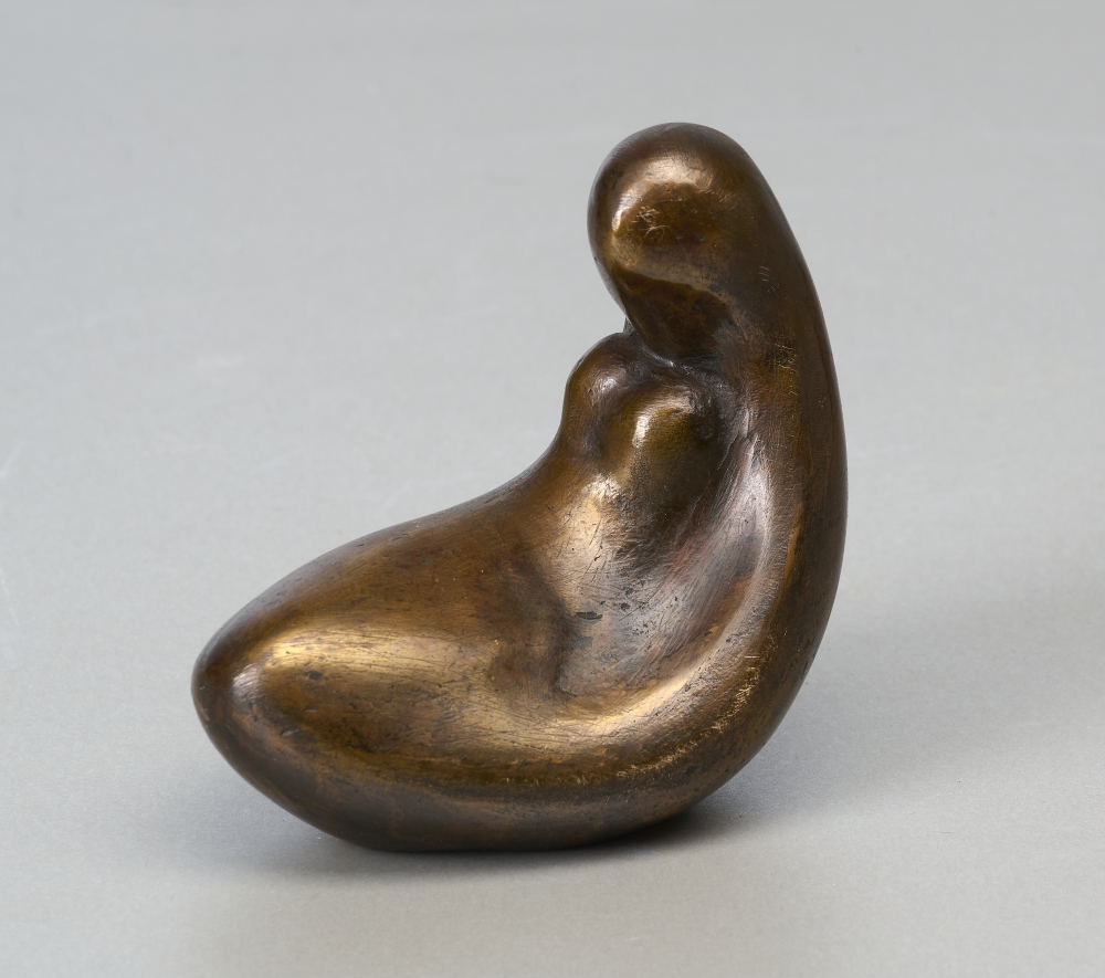 Abstrakte Bronzeskulptur, monogrammiert und nummeriert