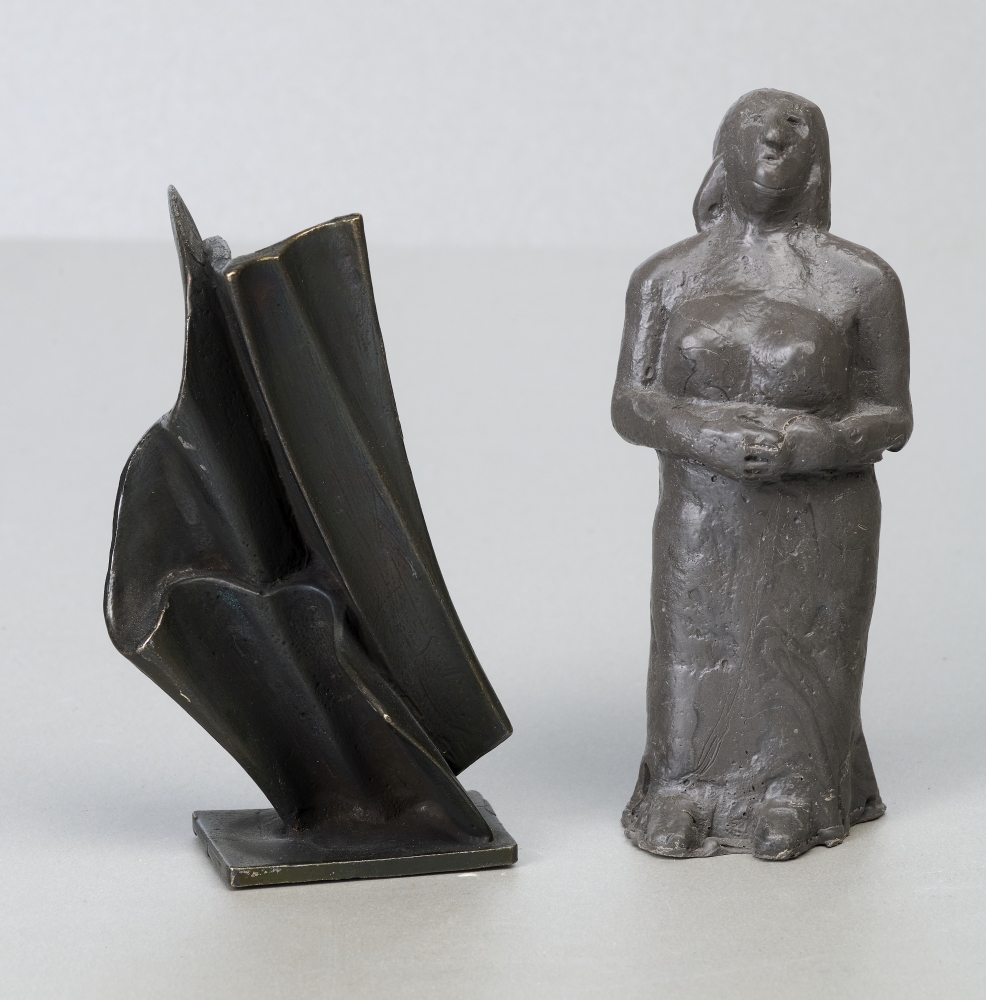 2 Skulpturen, unbekannter Künstler