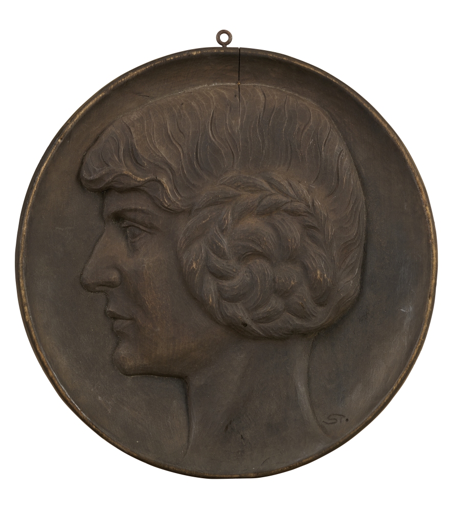 Holzrelief um 1900, Monogrammist St