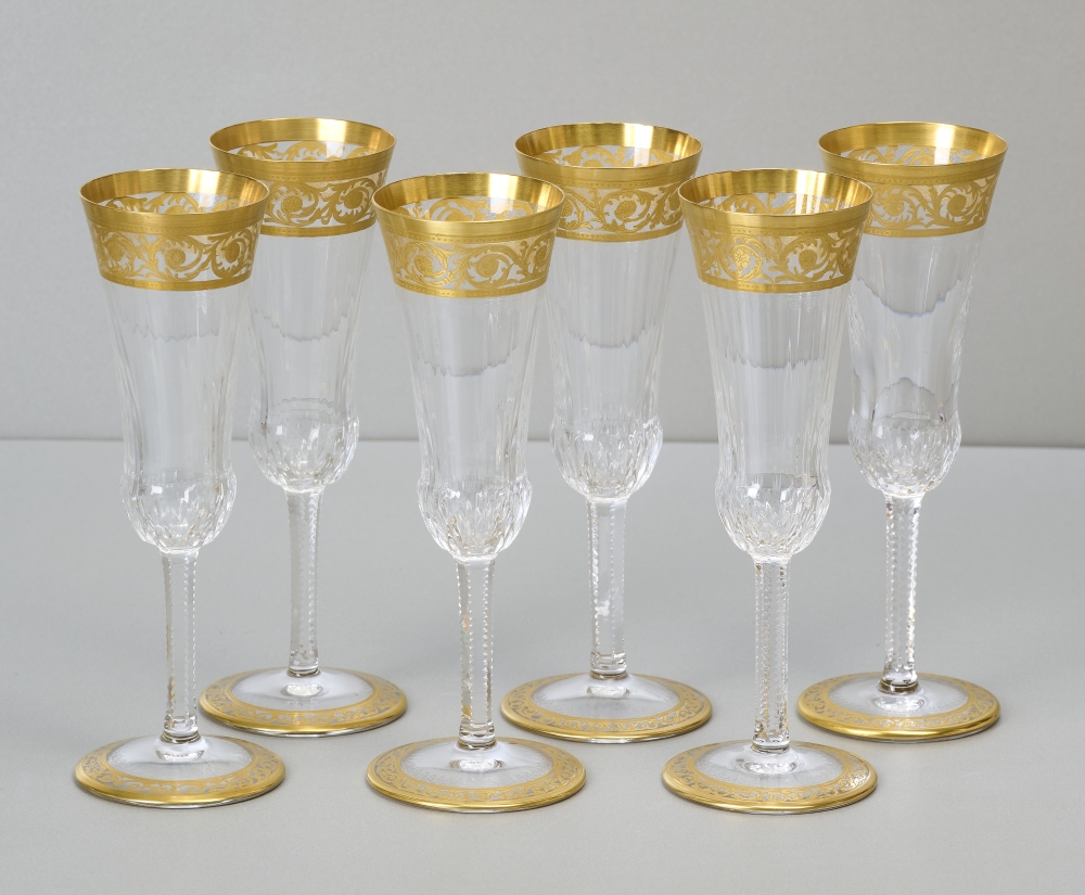 Saint Louis Thistle Gold, 6 Champagnerflöten