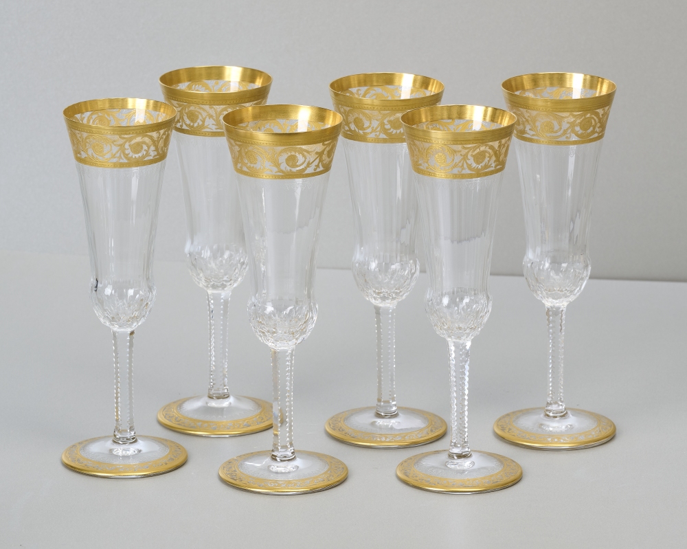 Saint Louis Thistle Gold, 6 Champagnerflöten