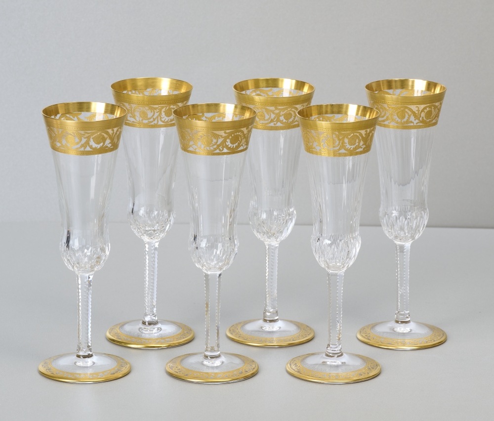 Saint Louis Thistle Gold, 6 Champagnerflöten