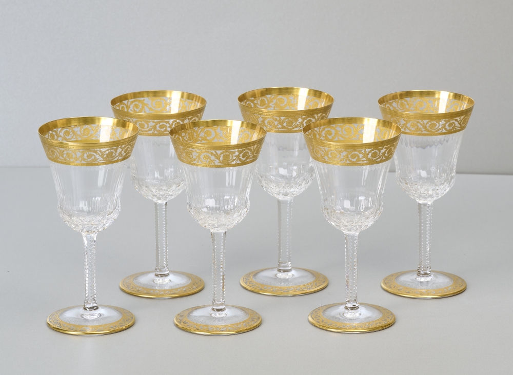 Saint Louis Thistle Gold, 6 Weingläser