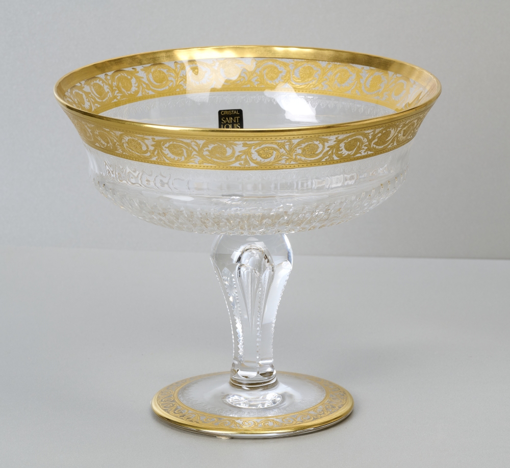 Saint Louis Thistle Gold,Tafelaufsatz, mit Ätzmarke
