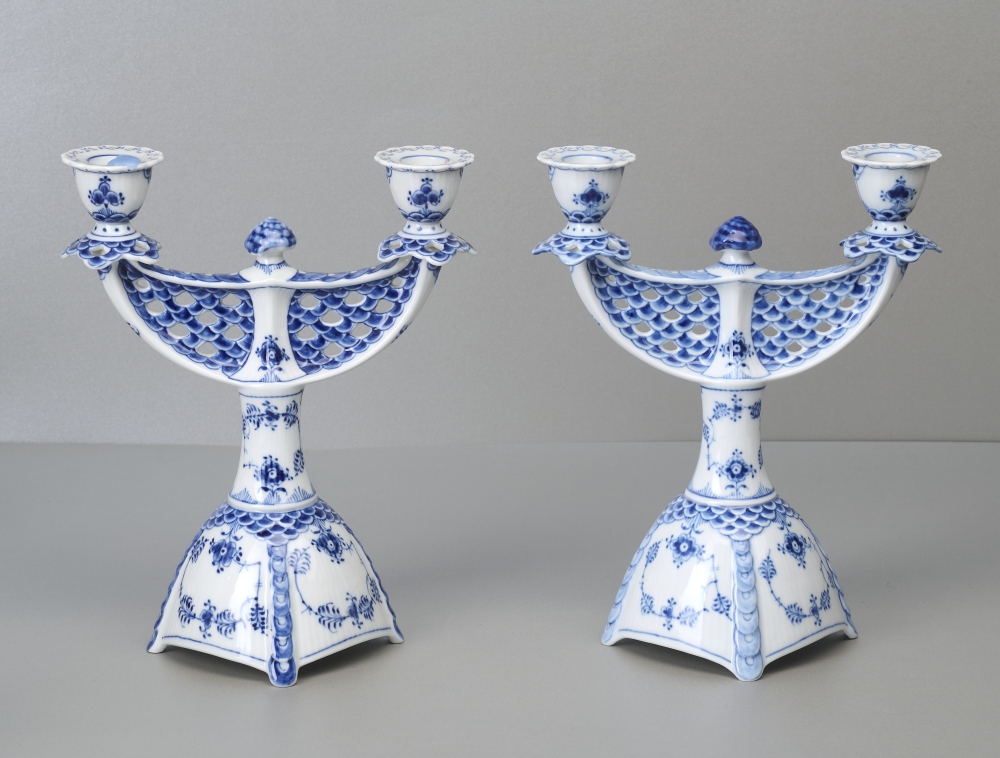 Royal Copenhagen, Paar Leuchter, 1. Wahl
