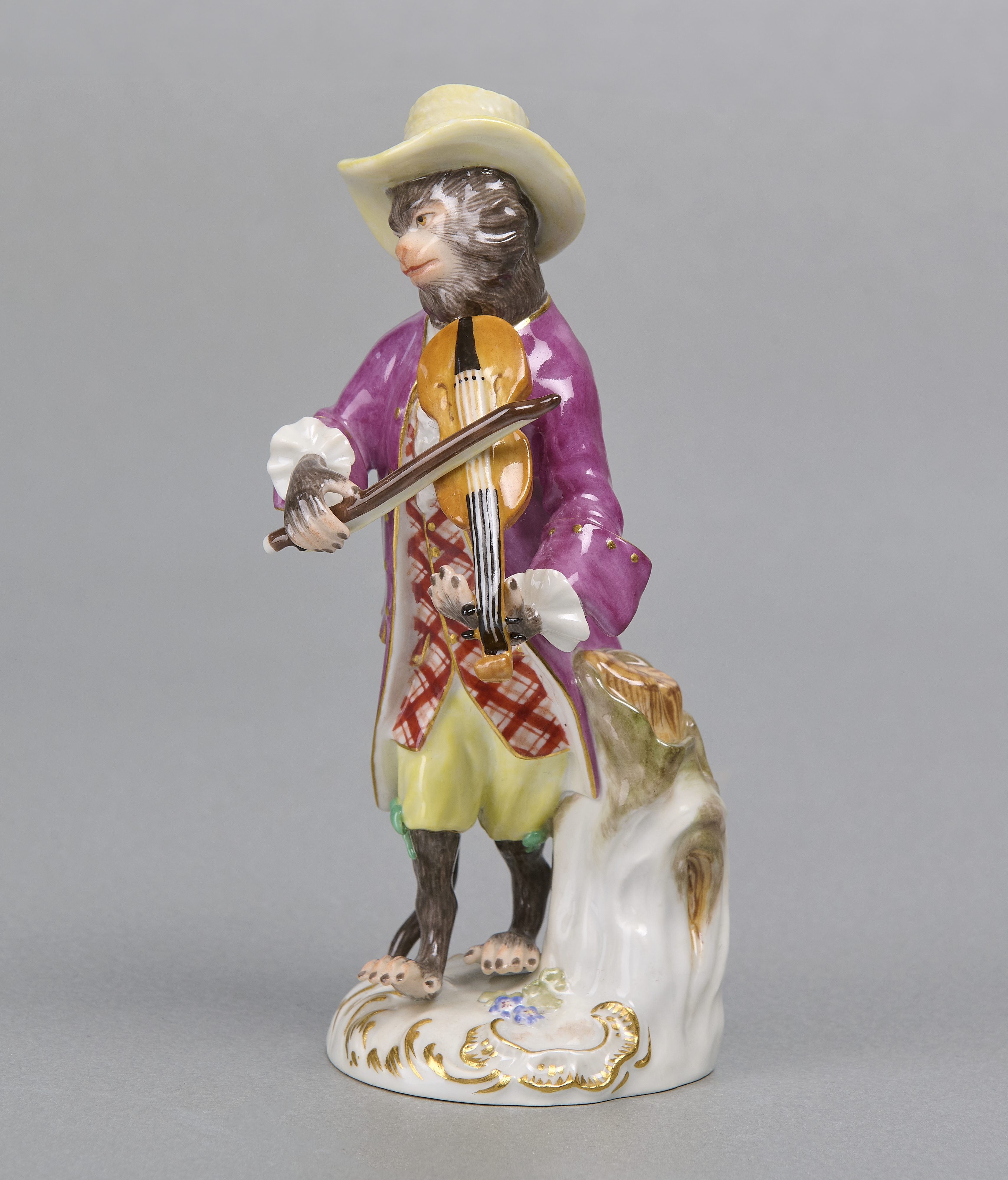 Meissenfigur, Affenkapelle, Geiger, 1. Wahl Meissenfigur, Affenkapelle, Geiger, 1. Wahl