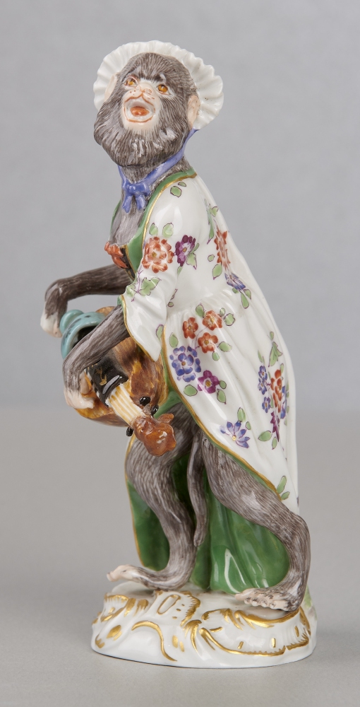Meissenfigur, Affenkapelle, mit Mandoline, 1. Wahl Meissenfigur, Affenkapelle, mit Mandoline, 1. Wahl
