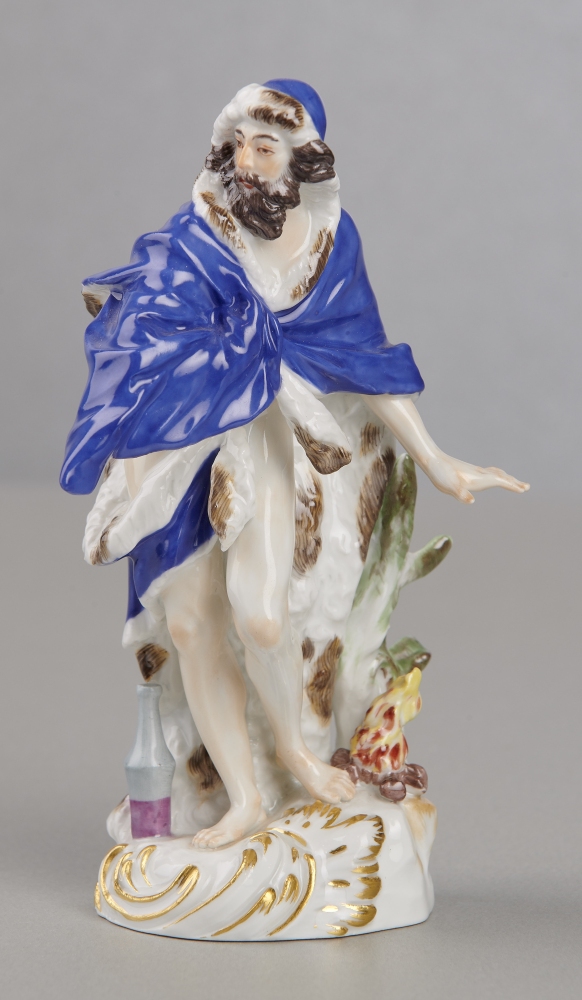 Meissenfigur, Allegorie des Winters, 1. Wahl Meissenfigur, Allegorie des Winters, 1. Wahl